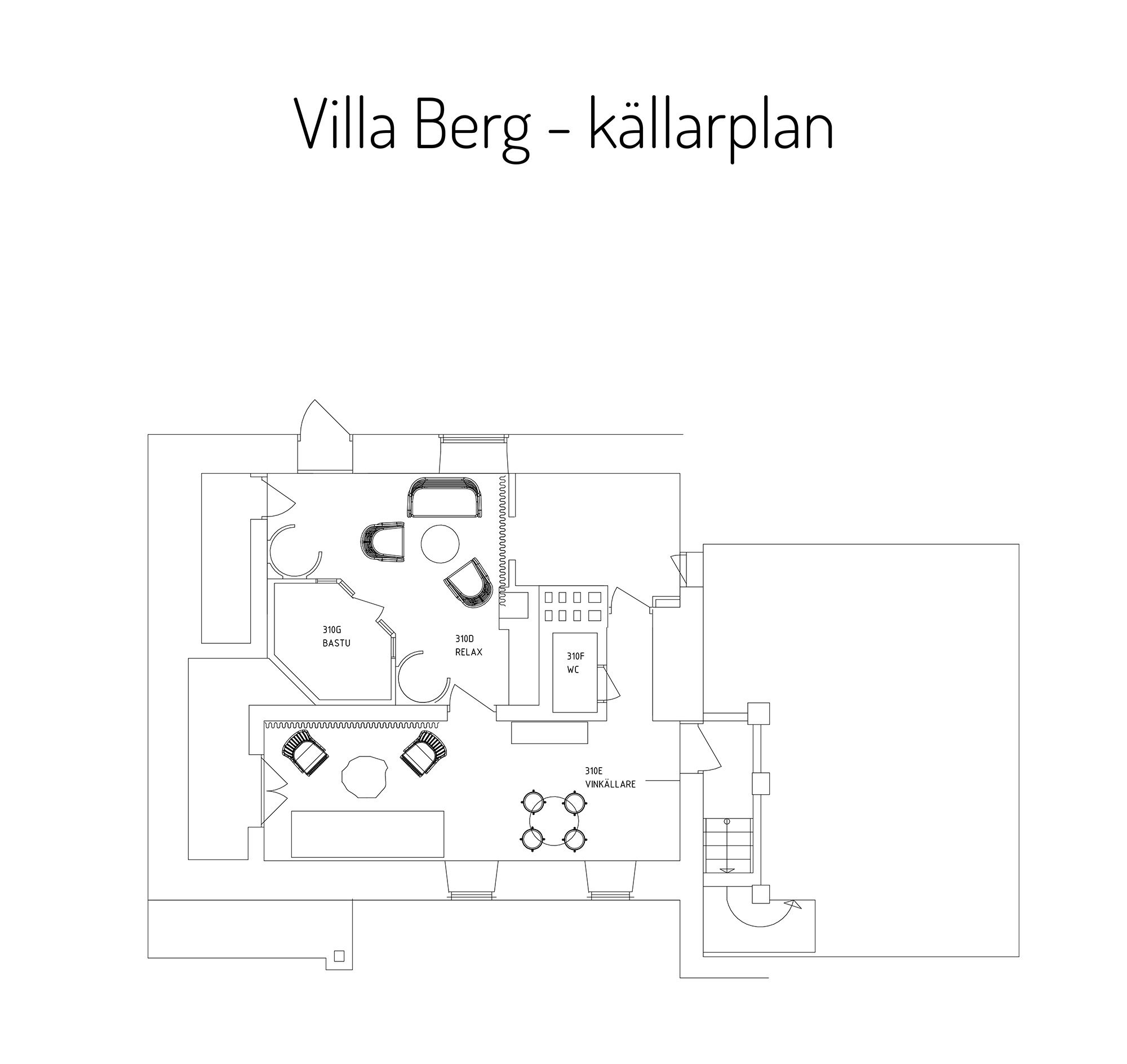 Ritningar för översikt över Villa Berg | Marholmen